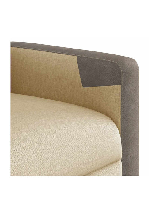 Relax Armchair Massage with Footstool Cream 50x54x100cm