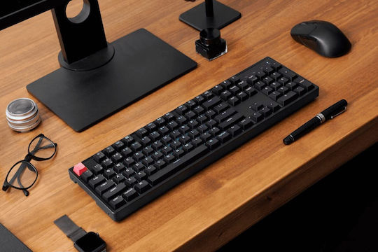 Keychron K10 V2 Drahtlos Gaming Mechanische Tastatur mit Keychron Super Red Schaltern und RGB-Beleuchtung (Englisch US)