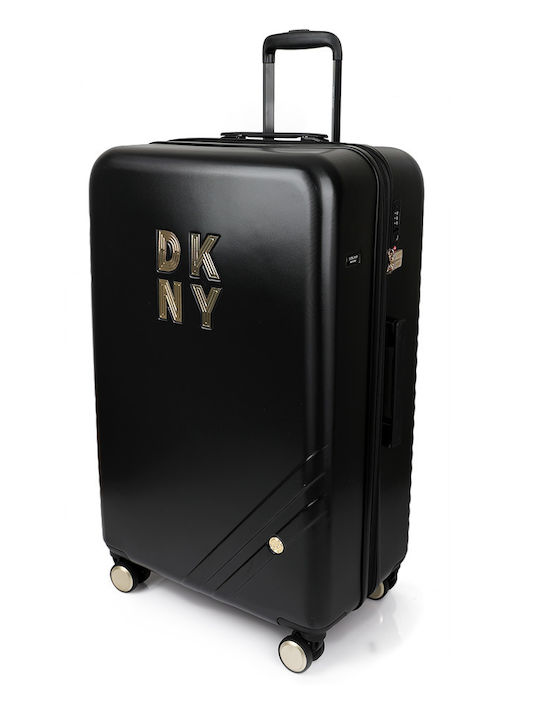 DKNY Großer Reisekoffer Hartschalen Black mit Räder DH818FR4-BLK