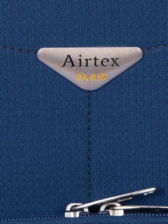 Airtex Paris Βαλίτσα Ταξιδίου Καμπίνας Υφασμάτινη Μπλε με 4 Ρόδες Ύψους 53εκ.