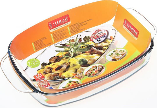 Termisil Glass Rectangular Heat-Resistant Cookware 2300ml