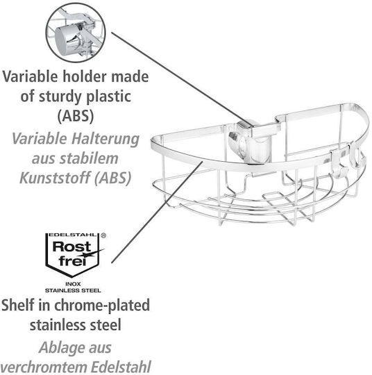 Wenko Badewannenregal Metallisch Silber