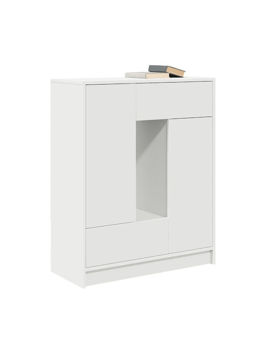 Wooden Chest of Drawers White 73x31x90cm