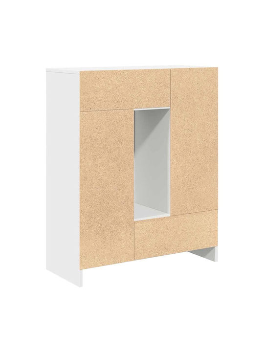 Wooden Chest of Drawers White 73x31x90cm