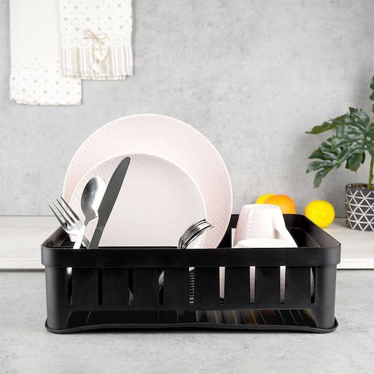 Vilde Scurgător De Chiuvetă Din Plastic Negru 39.8x31x12cm