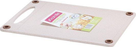 Kamille Rectangular Plastic Chopping Board Beige 33.8x25cm