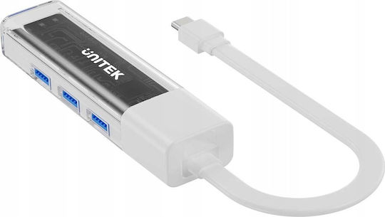Unitek Hub 4 Θυρών USB 2.0 με σύνδεση USB-A Λευκό