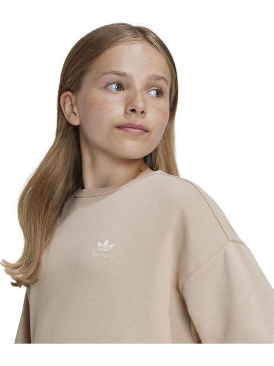 Fleece Kinder-Sweatshirt Beige