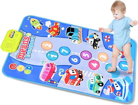 Covoraș Muzical pentru Copii 18 Luni+ Transport 17 Melodii Sunet Taste Numerice 80x50cm Multicolor