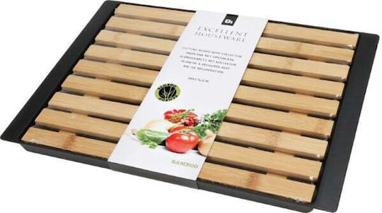 Excellent Houseware Suprafață de Tăiere pentru Pâine din Bambus Maro 33x26cm 1buc