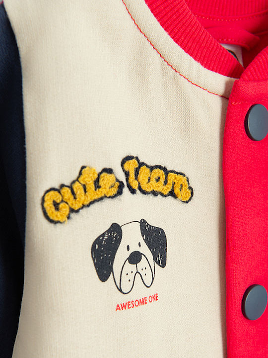 Kinderstrickjacke ROT Cute Team