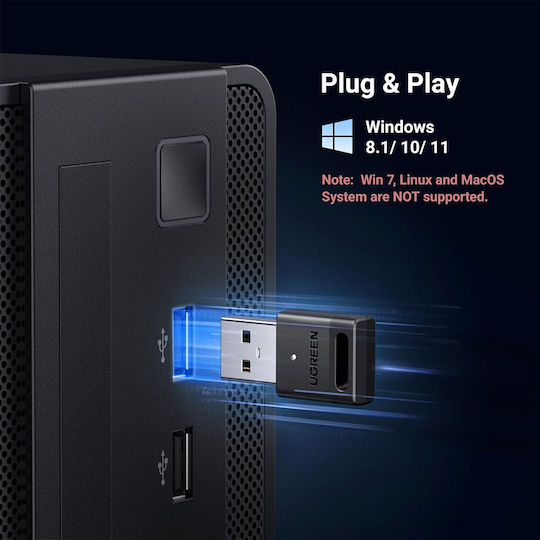 Ugreen USB Bluetooth 5.3 Adapter με Εμβέλεια 20m (35995)