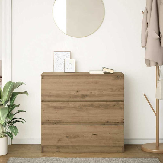 Wooden Chest of Drawers Coffee 80x35x80cm