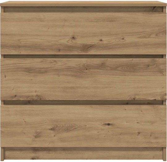 Wooden Chest of Drawers Coffee 80x35x80cm