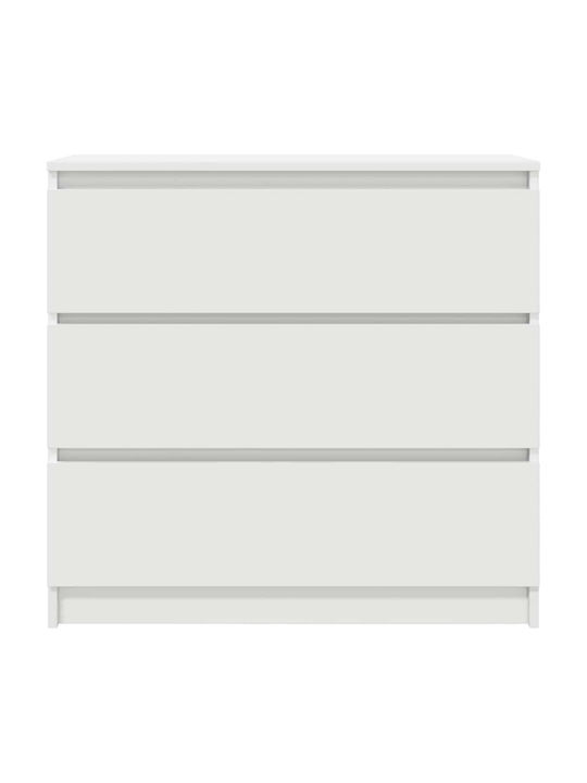 Wooden Chest of Drawers White 80x35x80cm
