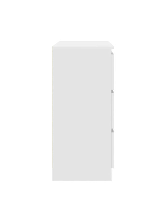 Wooden Chest of Drawers White 80x35x80cm