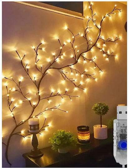 Λαμπάκια LED 1.8μ. Θερμό Λευκό USB σε Σειρά