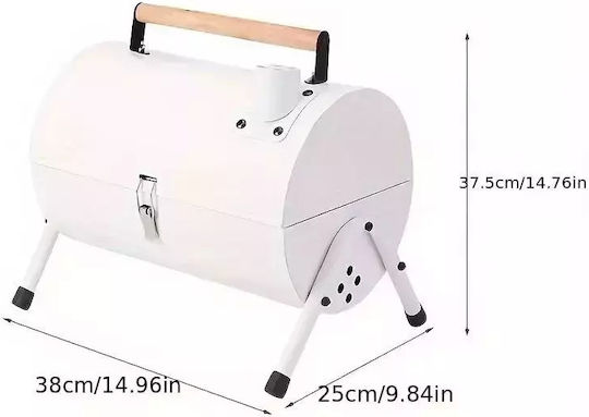Grătar Portabil Inox Cu Capac 38x25cm Grătare Cu Cărbune