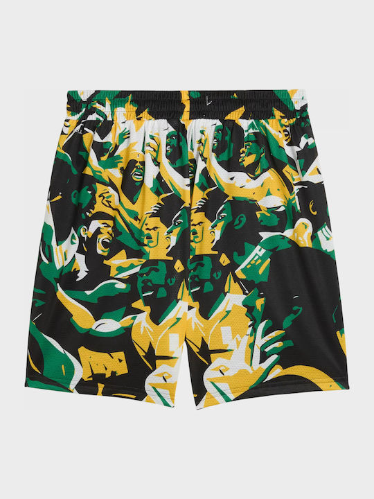 Men's Athletic Shorts Black - Green