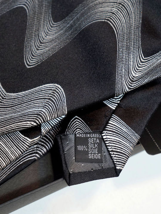 Makis Tselios Fashion Ανδρική Γραβάτα Μεταξωτή σε Μαύρο Χρώμα