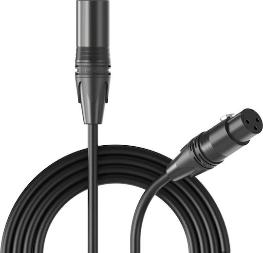 Procab Cable XLR male - XLR male Μαύρο 0.5m (PRA901/0.5)