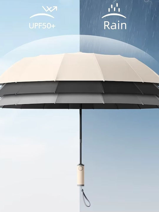 Winddicht Regenschirm Kompakt Blau