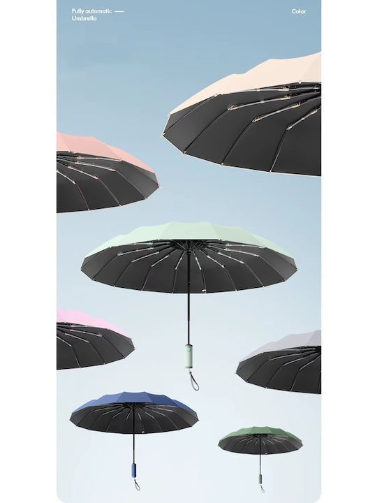 Winddicht Regenschirm Kompakt Blau
