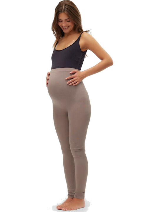 Maternity Leggings Beige Grey 20011082 Mamalicious