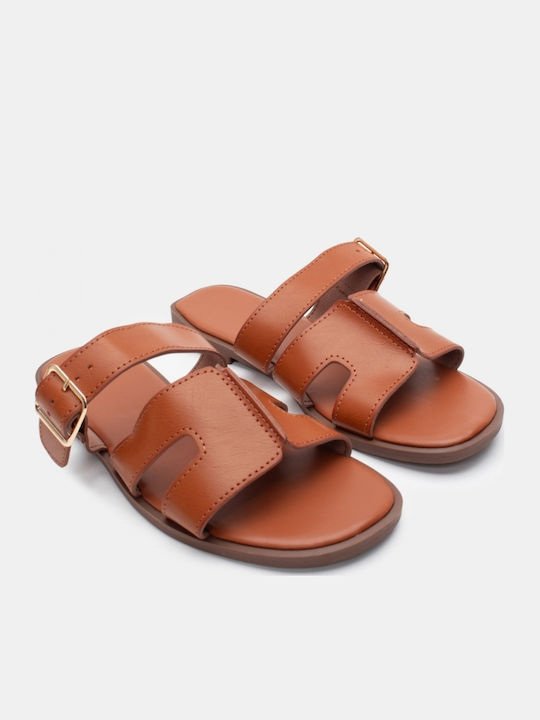 Women's Flat Sandals in Brown Color