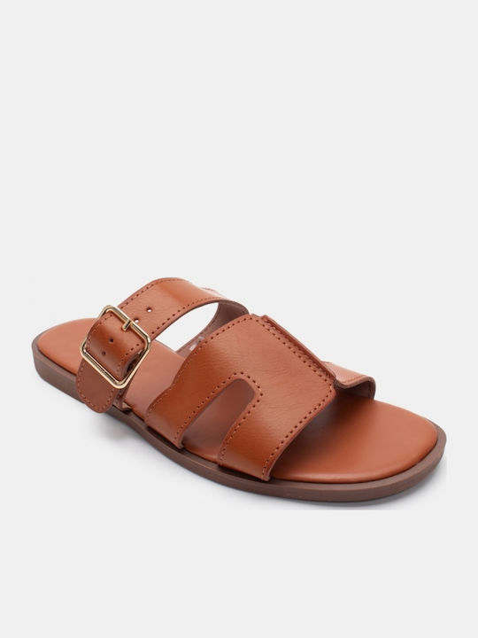 Women's Flat Sandals in Brown Color