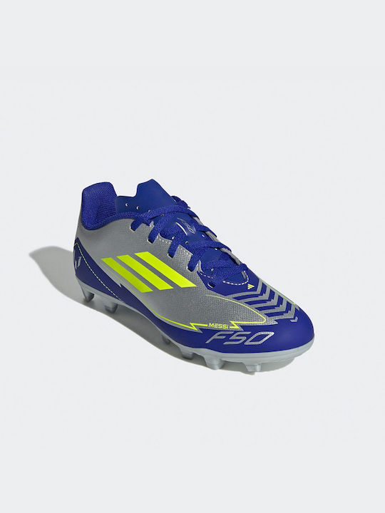 adidas Kids Molded Soccer Shoes Silver