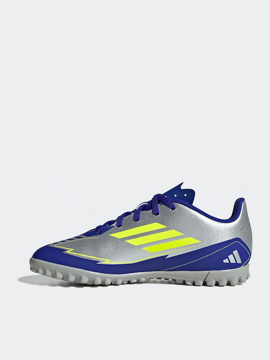 Messi F50 Club Tf Kids Turf Soccer Shoes Silver