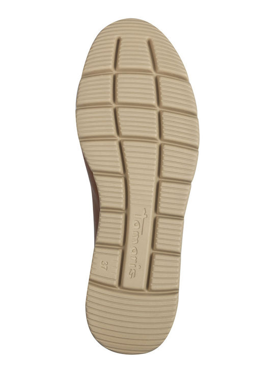 Leather Women's Moccasins in Brown Color