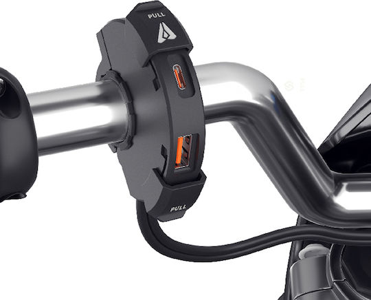 AGVpro Motorcycle Charger Fast Charging with Ports: 1xUSB & 1xType-C