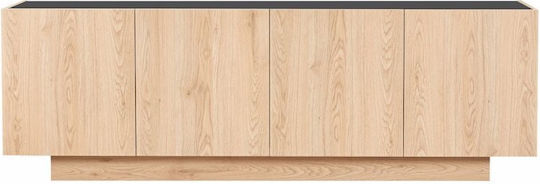 Liberta TV-Ständer Cubius aus Holz & Glas Natur M182xT39xH59cm