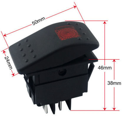 Διακοπτης Κουνιας Led 12v 20a Κιτρινο