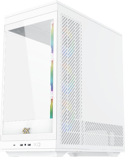 Xigmatek Meta Arctic Геймърско Midi Tower Компютърна Кутия с ARGB Осветление Черен