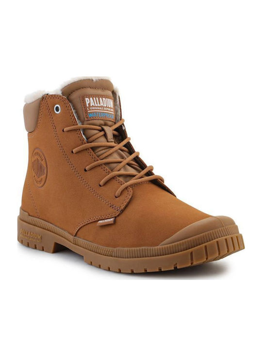 Palladium Ανδρικά Ορειβατικά Μποτάκια Αδιάβροχα Καφέ