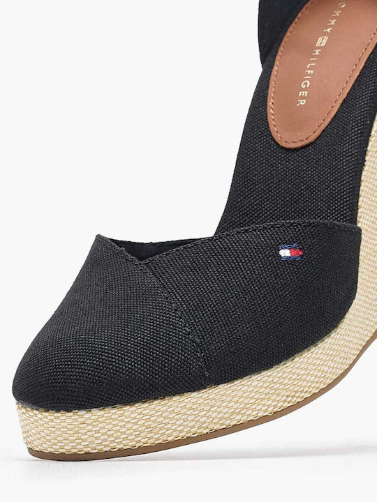 Damenplattformen im Espadrilles-Stil Schwarz
