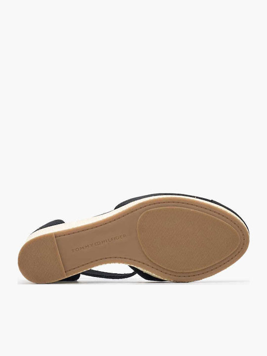 Damenplattformen im Espadrilles-Stil Schwarz