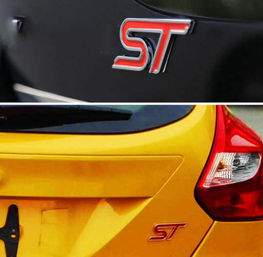 Σήμα Αυτοκινήτου St Chrome Ford Focus Fiesta Πίσω 79mmx 34mm