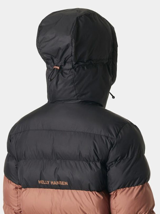 Active Damen Puffer Jacke für Winter Braun