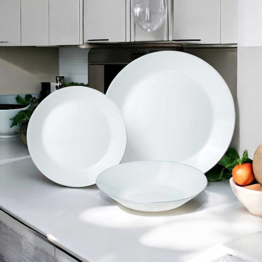 KING Hoff White Porcelain Dinnerware Set 18pcs