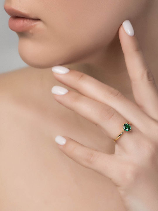 Dio Jewellery Lab Γυναικείο Δαχτυλίδι με Πέτρες από Ασήμι