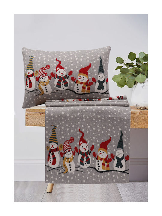 Liolios Home Christmas Tablecloth Runner Fabric L150xW45cm.
