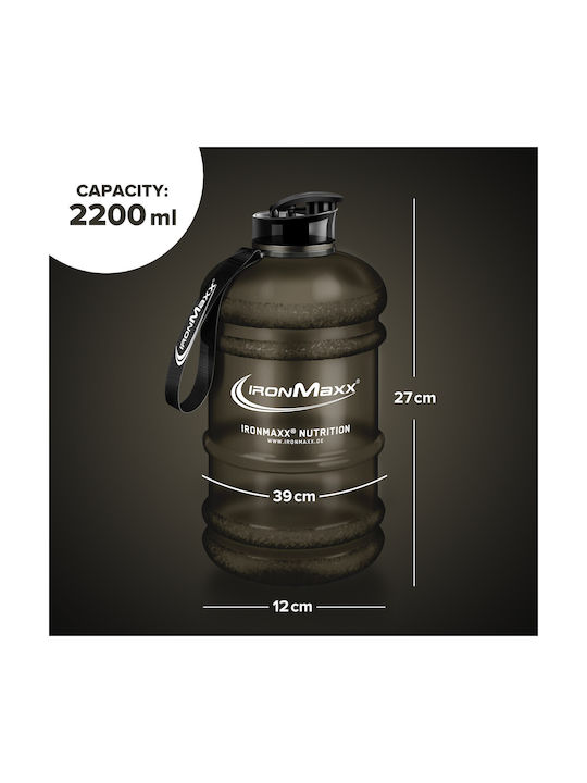 IronMaxx Αθλητικό Παγούρι 2200ml Μαύρο