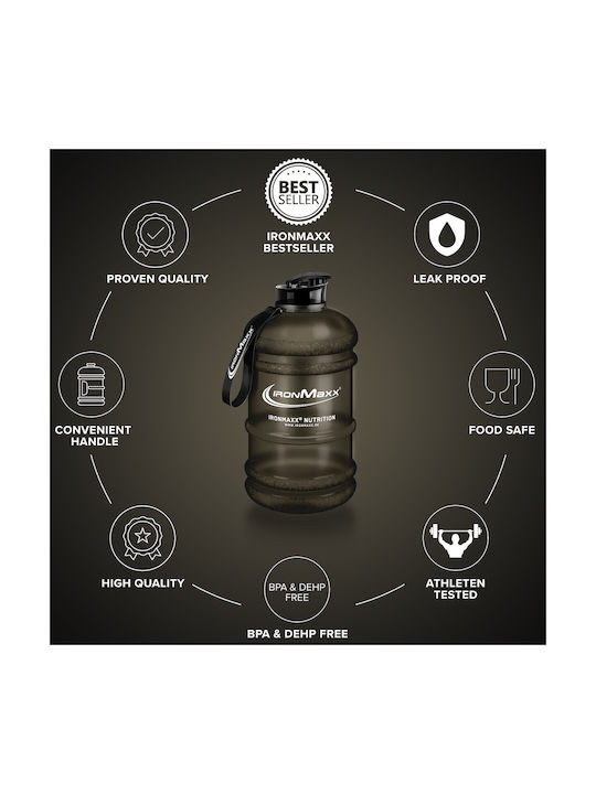 IronMaxx Αθλητικό Παγούρι 2200ml Μαύρο