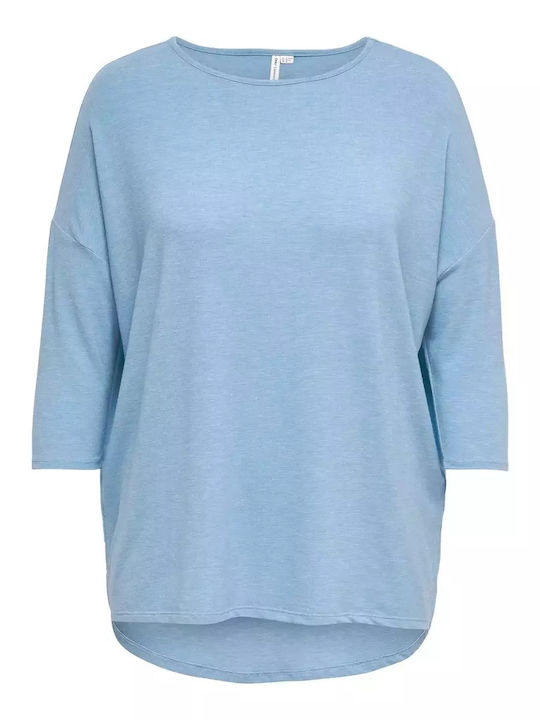Damen Bluse mit 3/4 Ärmel Sky Blue