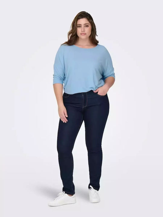 Damen Bluse mit 3/4 Ärmel Sky Blue