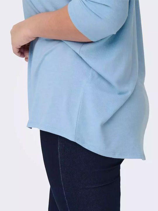 Damen Bluse mit 3/4 Ärmel Sky Blue